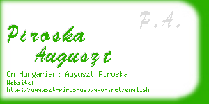 piroska auguszt business card